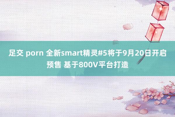 足交porn 全新smart精灵 5将于9月20日开启预售基于800V平台打造 麻豆91 