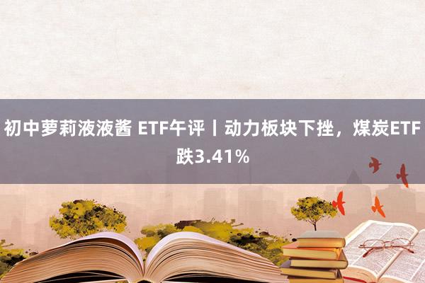 初中萝莉液液酱 ETF午评丨动力板块下挫，煤炭ETF跌3.41%