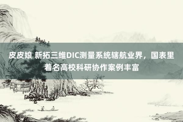 皮皮娘 新拓三维DIC测量系统辖航业界，国表里着名高校科研协作案例丰富