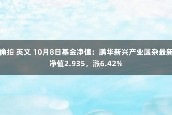 偷拍 英文 10月8日基金净值：鹏华新兴产业羼杂最新净值2.935，涨6.42%