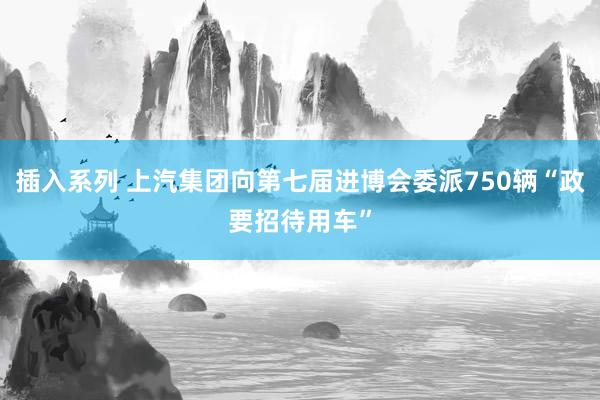 插入系列 上汽集团向第七届进博会委派750辆“政要招待用车”