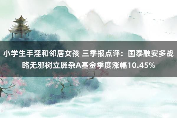 小学生手淫和邻居女孩 三季报点评：国泰融安多战略无邪树立羼杂A基金季度涨幅10.45%