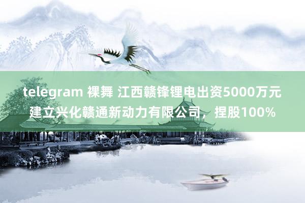 telegram 裸舞 江西赣锋锂电出资5000万元建立兴化赣通新动力有限公司，捏股100%