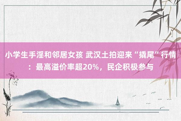 小学生手淫和邻居女孩 武汉土拍迎来“撬尾”行情：最高溢价率超20%，民企积极参与