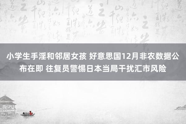 小学生手淫和邻居女孩 好意思国12月非农数据公布在即 往复员警惕日本当局干扰汇市风险