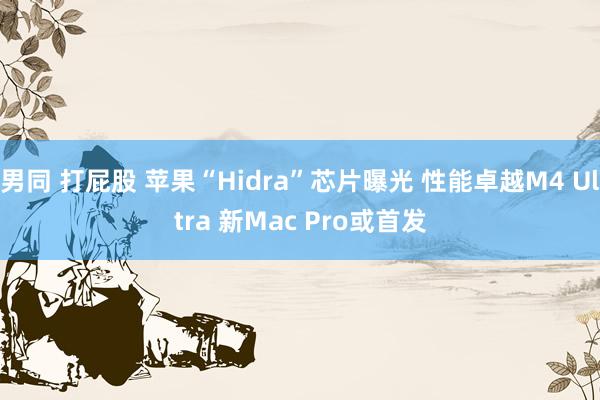 男同 打屁股 苹果“Hidra”芯片曝光 性能卓越M4 Ultra 新Mac Pro或首发