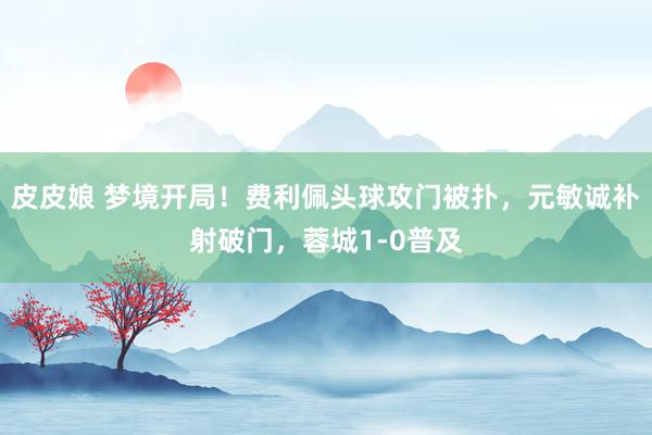 皮皮娘 梦境开局！费利佩头球攻门被扑，元敏诚补射破门，蓉城1-0普及
